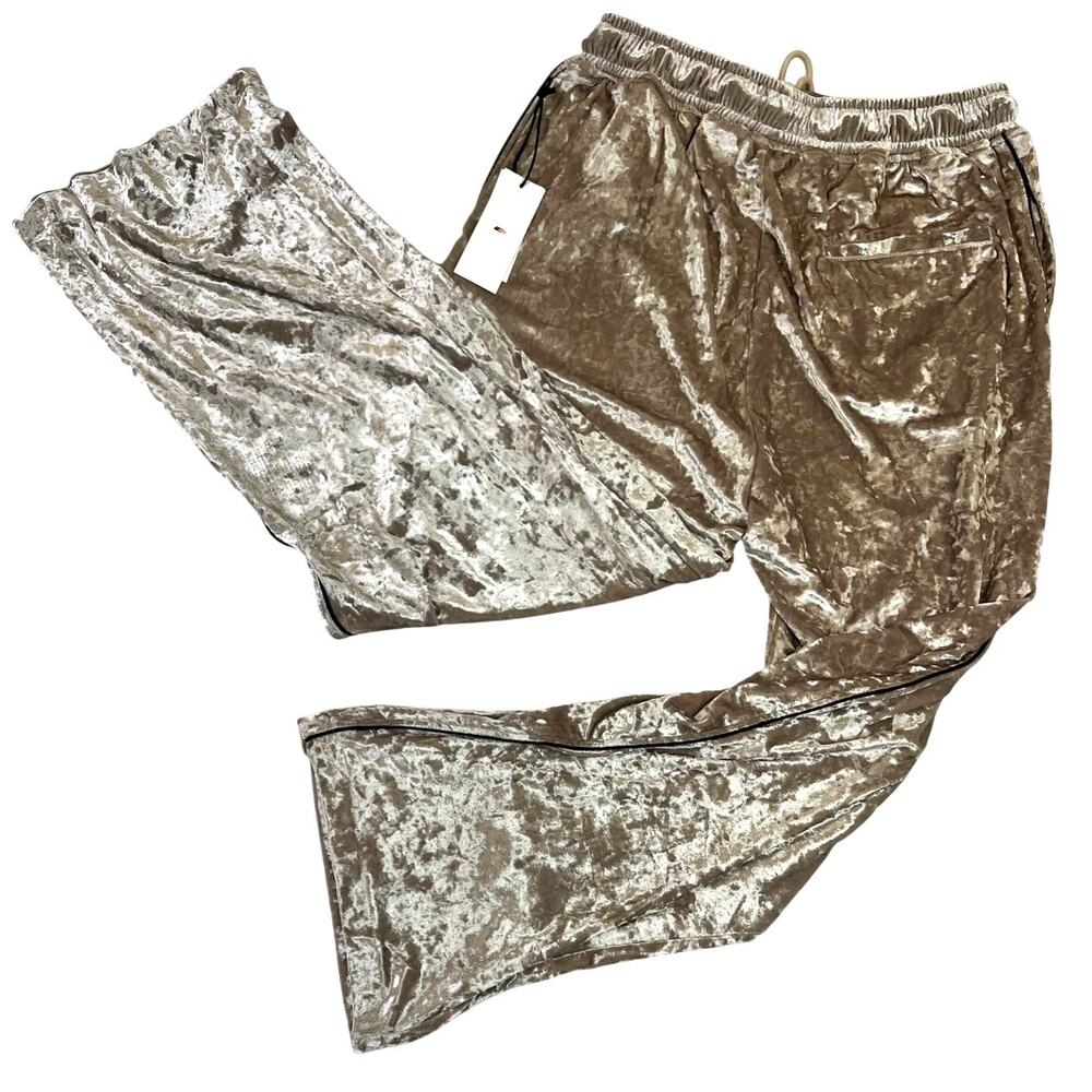 NWT Honor The Gift HTG Velvet PJ Pants Women’s XL Champagne, Beige